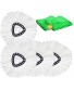 4 Pack Easy Wring Spin Mop Refills Mop Replacement Head Compatible with Spin Mop 360° Easy Cleaning for Floor Machine Washable Include 2 Microfiber Cloths