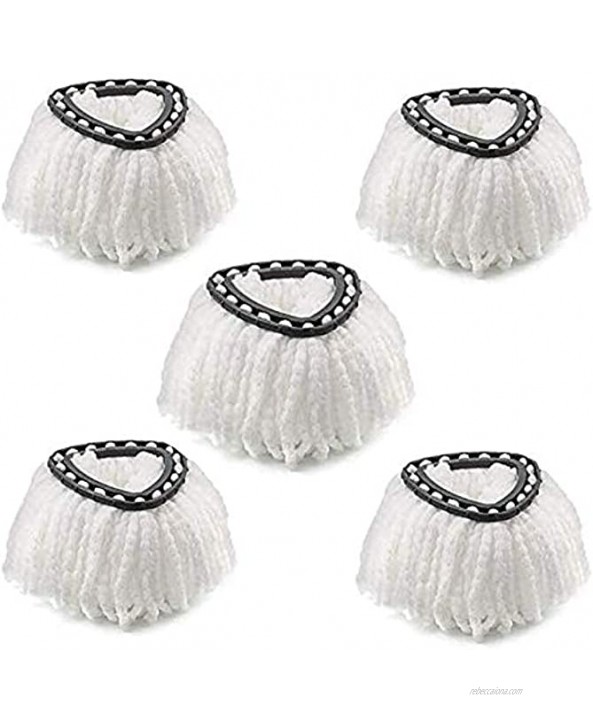 5 Pack Mop Head Pads Refill Microfiber Triangle Spin Mop Replacement Heads Compatible with 360° O-Ceda Spin Mop