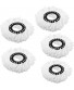 5PCS Microfiber Replacement Mop Head Spin Mop Head Replacement 5-Pack Microfiber Refill Heads Universal for 360 Spin Magic Mopping Round Shape Standard Size White