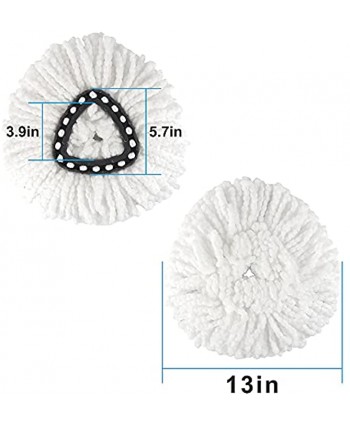 8 Pack Mop Head Mop Replacement Mop Heads Replacements Pin Mop Replacement Head Spin Mop Refill Spin Mop Replacement Parts Easy CleaningWhite