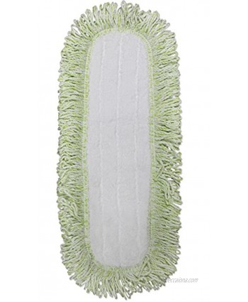 CleanAide Coral Weave Microfiber Mop Pad with Rope Border 24 Inches Green