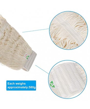 KLHB-YF white wet mop cotton yarn mop with a 51-inch thick aluminum alloy rod with an additional mop head can be used for floor cleaning in homes hotels hospitals and factories.
