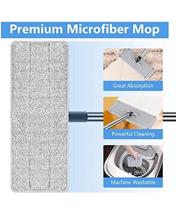 Microfiber Mop Head Replacements for Aifacay Flat Floor Mop and Bucket Set 6 Pack Reusable Mop Pads Microfiber Refill Head