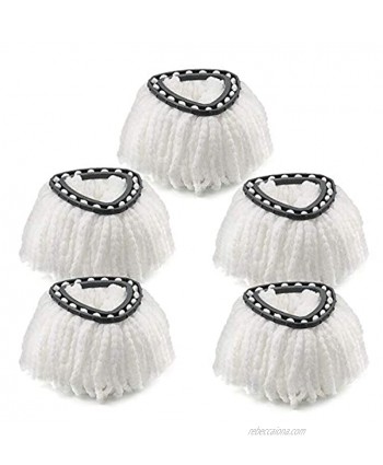 Mop Head Refill for Spin EasyWring Mop Replacement Head Microfiber White 5 Pack