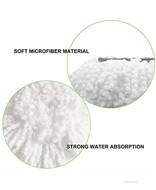 Mop Head Replacement for Microfiber Spin Replacement Mop Head Refills 4 Pack White