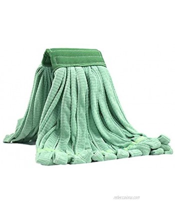 Moptopia Tube Microfiber Mop Head Commercial Quality Replacement Mop Heads Floor Scrubbing Pad for Better Safer Cleaning. Highly Absorbent Quick Drying Washable Mop Green Med