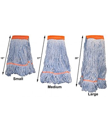NINE FORTY USA Floor Cleaning Wet Mop Head Refill | Replacement – Janitorial Heavy Duty Industrial | Commercial Yarn 1 Pack Large