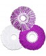 Replacement Mop Heads Refill for 360° Spin Mop Pack of 3 White Purple Purple White