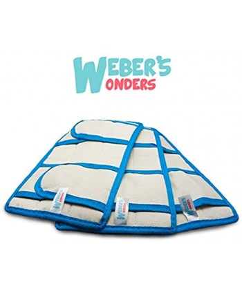 Set of 3 Microfiber Weber’s Wonders Prime Mop Pads Washable Reusable Durable Works with Swiffer and ReadyMop Heads
