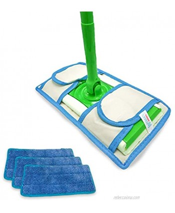 Set of 3 Microfiber Weber’s Wonders Prime Mop Pads Washable Reusable Durable Works with Swiffer and ReadyMop Heads