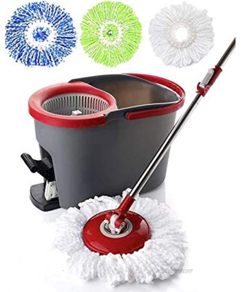 Simpli-Magic Spin Cleaning System with 3 Microfiber Mop Heads Standard