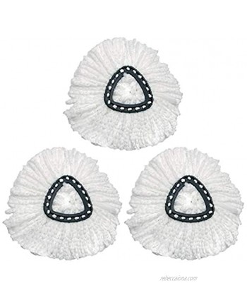 Spin Mop Replacement Head,Microfiber Mop Head Refills Easy Cleaning Mop Head Pack of 3