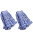 String Mop Heads Replacement Heavy Duty Commercial Grade Blue Cotton Looped End Wet Industrial Cleaning Mop Head Refills 2 Large