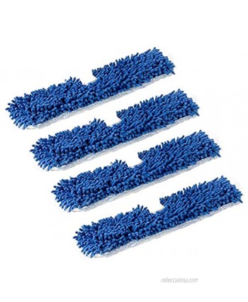 XIMOON 4 Pack Microfiber Flip Mop Refills Replacements for Dry Wet Use Machine Washable Double Sided All Surface Cleaning 4
