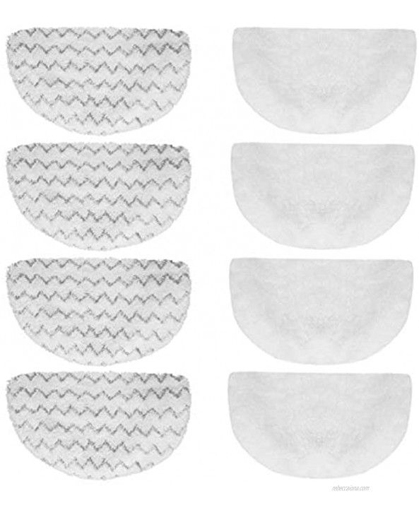 8 Pack Replacement Steam Mop Pads for Bissell Powerfresh Steam Mop 1940 1440 1544 1806 2075 Series Model 19402 19404 19408 19409 1940a 1940f 1940q 1940t 1940w B0006 B0017 Washable Cleaning Pads