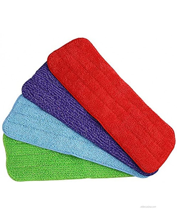 Aynoo Reveal Mop Microfiber Cleaning Replacement Pads for Spray Mops and Reveal Mops Wet Mop Dry Mop for Home and Commercial Cleaning Refills Washable 15.5 x 5.5inch 4PCS