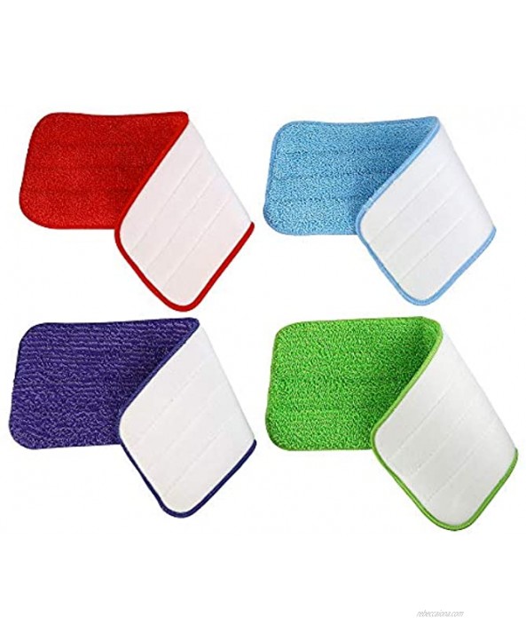 Aynoo Reveal Mop Microfiber Cleaning Replacement Pads for Spray Mops and Reveal Mops Wet Mop Dry Mop for Home and Commercial Cleaning Refills Washable 15.5 x 5.5inch 4PCS