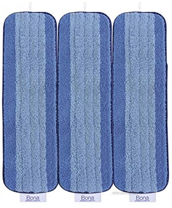 Bona Microfiber Cleaning Pad 3 Count Pack of 1 for Hardwood and Hard-Surface Floors