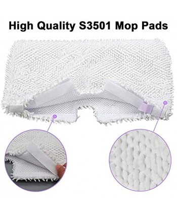 FFsign 6 Pack Replacement Washable Microfiber Steam Mop Pads for Shark Steam Pocket Mop Hard Floor Cleaner S3501 S3550 S3601 S3601D S3801 S3801CO S3901 SE450 S2901 S2902 6 Pcs Cleaning Steamer Pad