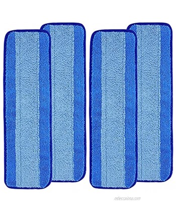 Fullclean Microfiber Cleaning Pads Compatible with Bona Mop 4 Pack Mop Pads Replacement for Hardwood Floors Compatible with Bona Microfiber and Spray Mop E-Cloth Turbo Norwex Mop