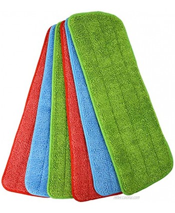 Keador Replacement Mop Pads 6 Pieces Microfiber Cleaning Pads for Wet Dry Mops Compatible with Floor Care System Fit for Most Spray Mops and Reveal Mops Washable 16.5 x 5.5 inch