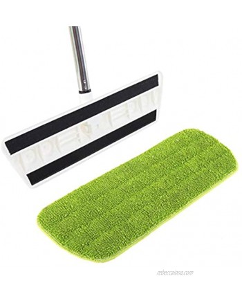 Kitchen + Home Hardwood Floor Flat Mop with 17” Washable Reusable Microfiber Pads for Wet or Dry Floor Cleaning – Safe for All Surfaces