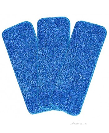 Microfiber Mop Replacement Pads for Dry Wet Mop Floor Cleaning Compatible with Bona Floor Care System 3 Pack