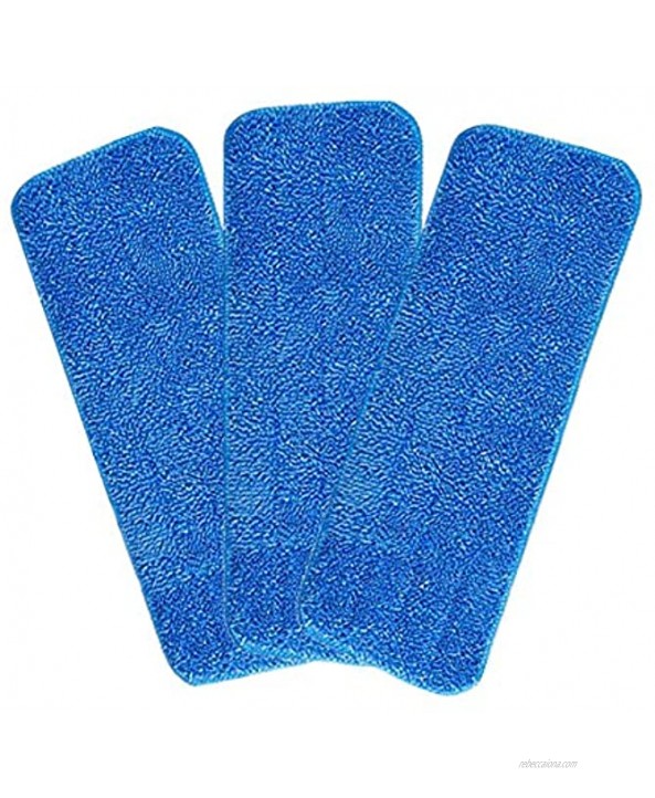 Microfiber Mop Replacement Pads for Dry Wet Mop Floor Cleaning Compatible with Bona Floor Care System 3 Pack