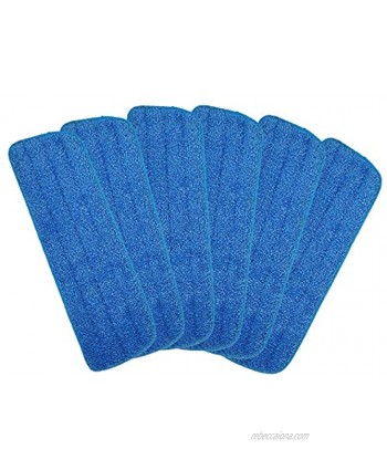 Microfiber Spray Mop Replacement Heads for Wet Dry Mops Floor Cleaning Pads Compatible with Bona Floor Care System 6 Pack