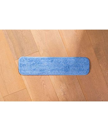 Microfiber Wholesale™ 18 inch Microfiber Mop Pads Machine Washable Reusable Refills & Replacement Wet Mop Heads Compatible with Any Microfiber Flat Mop System 18 Pack