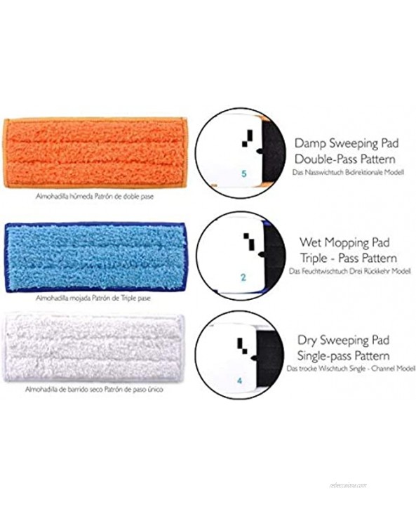 Replacement 6 Packs Washable Mopping Pads Wet Damp Dry Sweeping Pads for iRobot Braava Jet 240 241