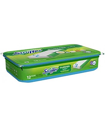 Swiffer Sweeper Wet Mopping Pad Refills for Floor Mop with Febreze Lavender Scent 12 Count packaging may vary