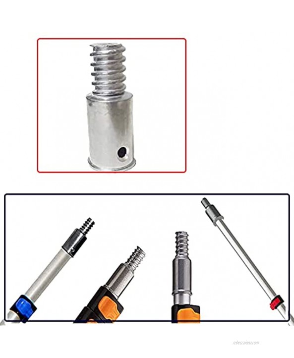 Threaded Tip Replacement Ultra Threaded Tip Repair Kit Metal Threaded Handle Tips for 3 4 .80 Wood or Metal Poles-2 PC-Aluminum