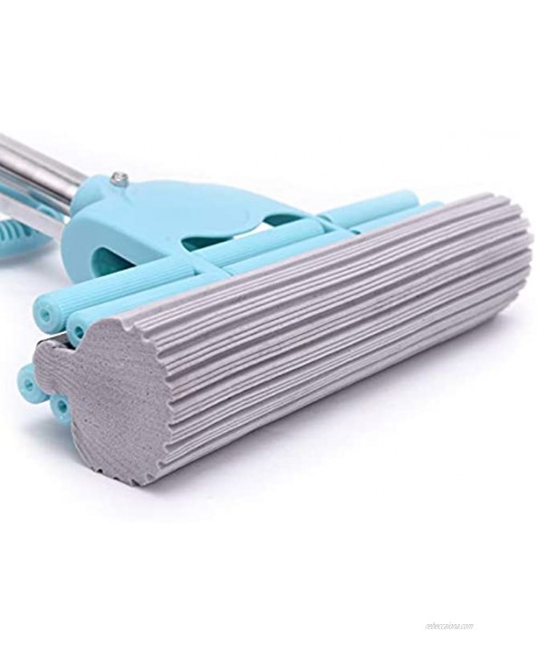 Leekerry PVA Sponge mop with Super Absorbent Sponge Head （11 ’’） and Adjustable Length Handle （43.3 ’’ or 57.1 ’’） for Home Floor Kitchen Living Room Bathroom Cleaning Tools MOP1
