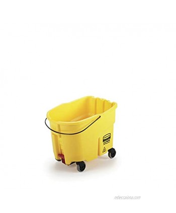 35Qt WaveBrake 2.0 Mopping Bucket with Drain and Wheels Yellow 2031763