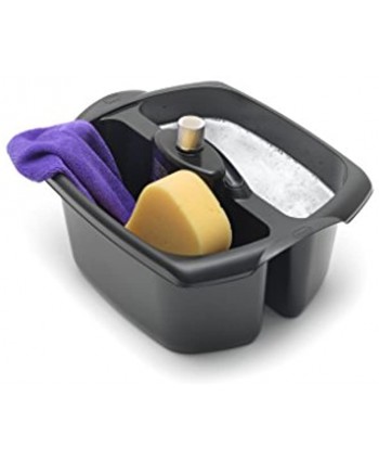 Addis Utility Cleaning Caddy with Twin Compartment and Handle Black 32 x 38.5 x 20 cm