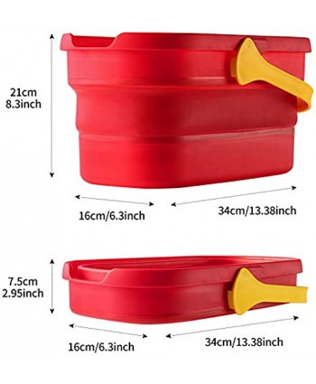 AKOMA Collapsible Bucket 12L 3.1 Gallon Plastic Rectangular Handy Basket for Cleaning Mops Car，Portable Bucket for Camping,Hiking,Backpacking and Outdoor Survival