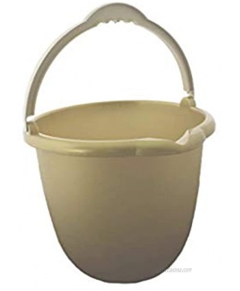 Buckets ECO-Plastic 5 Pack Made in U.S.A. Ergonomic Bottom and handling 2,3 Gallon. Gold Color.