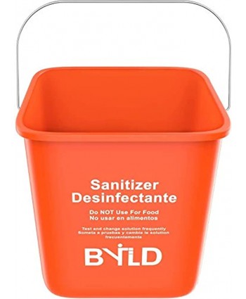 BYLD Red Sanitizing Bucket 6 Quart Cleaning Pail
