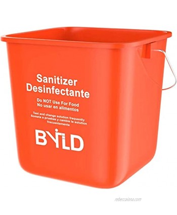 BYLD Red Sanitizing Bucket 6 Quart Cleaning Pail