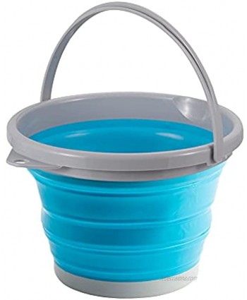 Collapsible Bucket with Handle Foldable Beach Toys Container Small Plastic Buckets Space Saving Bucket for Fishing Camping
