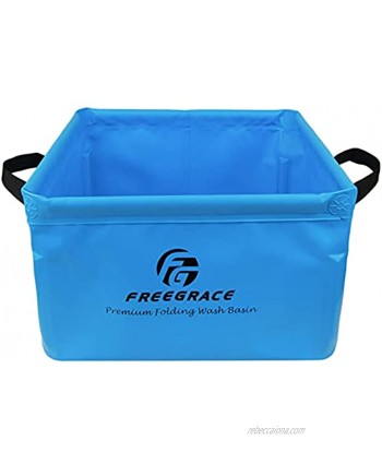 Freegrace Folding Wash Basin Premium Collapsible Water Sink Container Lightweight & Durable Wash Dishes Everywhere Suitable for Camping & Outdoor Activities