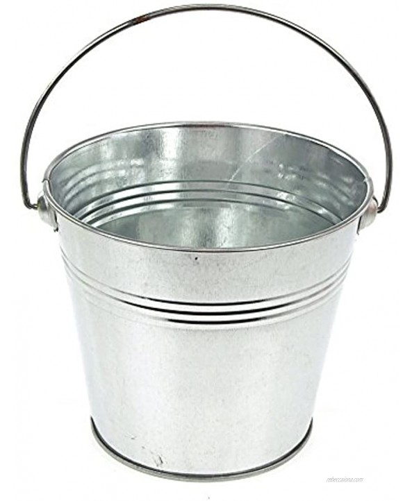 Homeford Firefly Imports Metal Pail Buckets Party Favor 5-Inch Silver 5