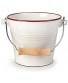 IBILI Utility Pail Bucket 1,5 l in White red Wood 14 x 14 x 20 cm