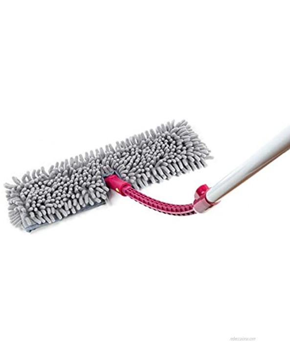 Kleeneze KL026750EU 2-in-1 Flexi Mop with Extendable Neck White Pink
