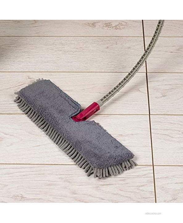 Kleeneze KL026750EU 2-in-1 Flexi Mop with Extendable Neck White Pink