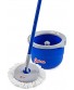 Quickie 2052228 Microfiber Compact Spin Mop & Wringing Bucket Floor Cleaning System Gray