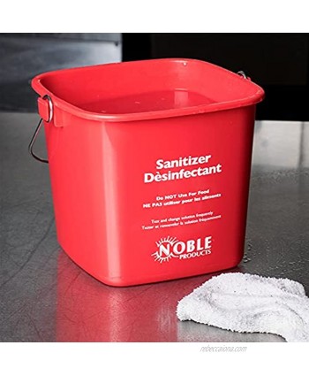 Red Small Sanitizing Buckets for Cleaning -3 Quart Sanitizing Cleaning Pail Set of 3 Square Sanitizing Plastic Bucket