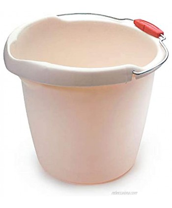 Rubbermaid Roughneck Heavy-Duty Utility Bucket 15-Quart Bisque Sturdy Pail Bucket Organizer Household Cleaning Supplies Projects Mopping Storage Comfortable Durable Grip Pour Handle