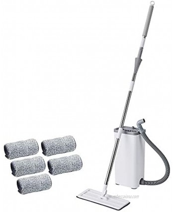 Squeeze Flat Mop Bucket System Hands Free Self-Wringing Cleaning Mop 5 Reusable Washable Microfiber Mop Pads 360 Degree Spin Marvel Mop Wet or Dry Use on Hardwood Laminate Tile Floor Small